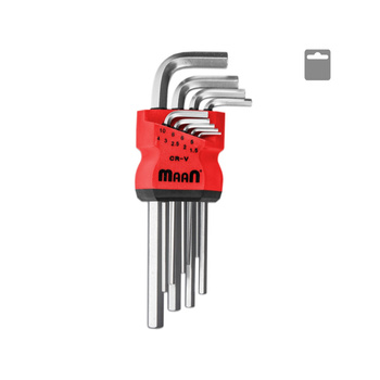 Klucze imbusowe PROFI wydłużone komplet 9 elementów