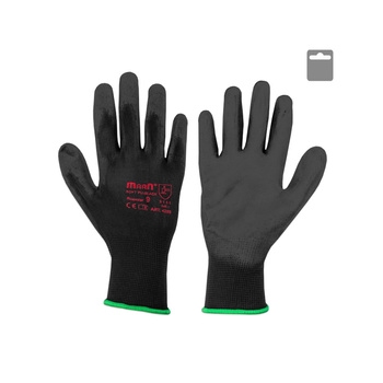 Rękawice ochronne SOFT PU black euro zawieszka 9