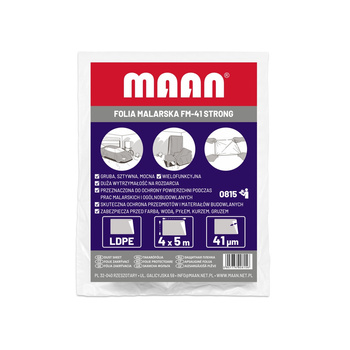 Folia malarska FM-41 STRONG 4 x 5 m (4 GRUBA EXTRA)